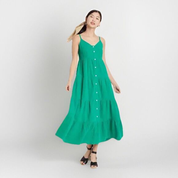 Universal Thread Dresses & Skirts - NEW Universal Thread Kelly Green Midi Sundress Coastal Beach Vacation Resort